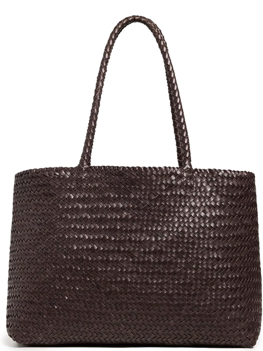 Madewell Handwoven Leather Tote in Coffee Bean